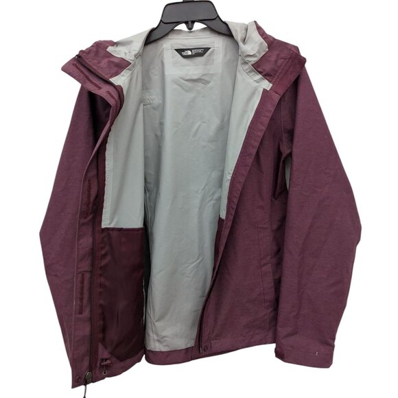 The North Face Venture 2 Fig Heather Burgundy Purple Maroon Rain Jacket Small S - Picture 3 of 7